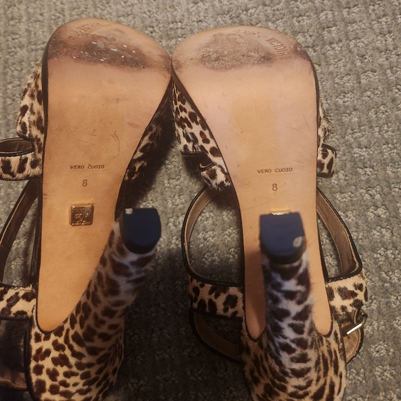 Pour La Victoire Strappy Leather Print Heels - Picture 6 of 6